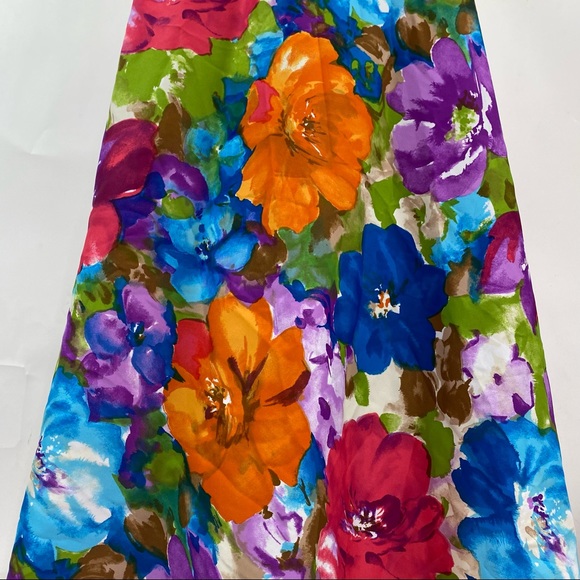 Tori Richards 70s Honolulu Floral Pastel Halter dress size 10 - Picture 8 of 16